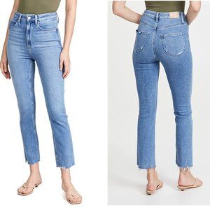 Paige EUC Ultra High Rise Cindy Distressed Hem Jeans Size 29